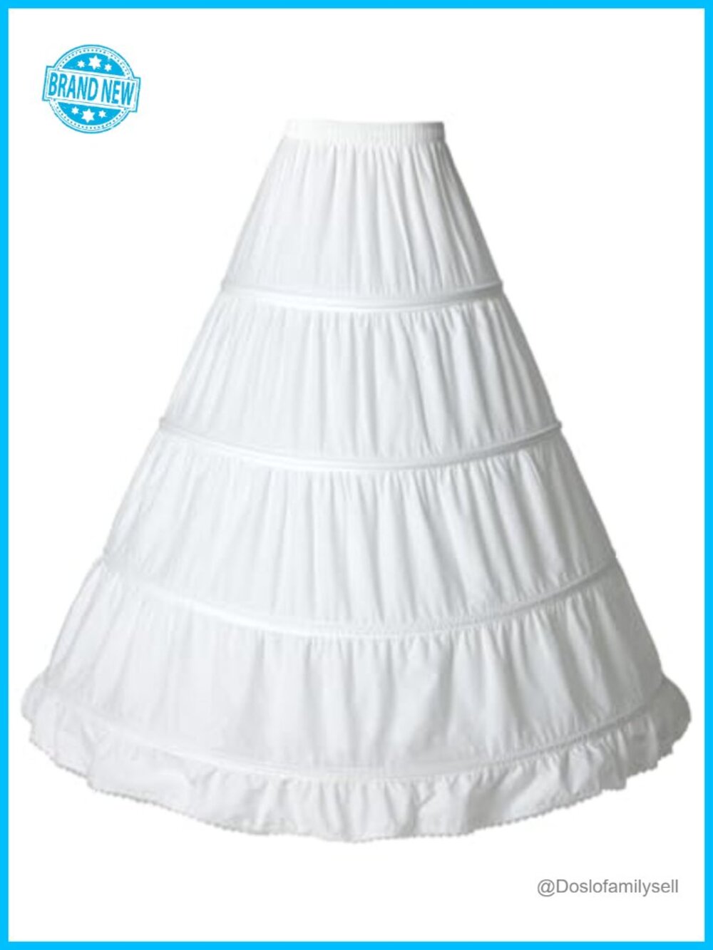 Cotton Hoop Petticoat A-Line Crinoline Underskirt Wedding Ball Gown Slip